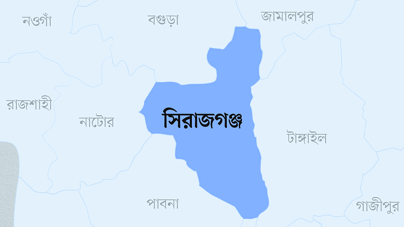 সিরাজগঞ্জ জেলার মানচিত্র