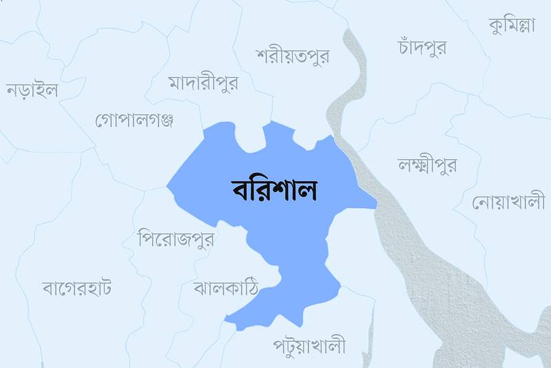 বরিশাল জেলার ম্যাপ