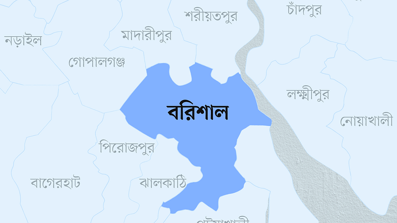 বরিশাল জেলার মানচিত্র