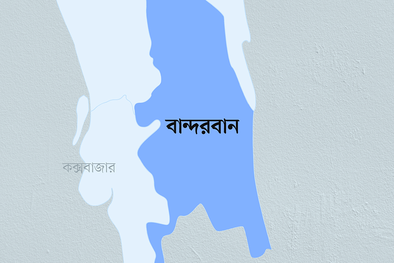 বান্দরবান জেলার ম্যাপ