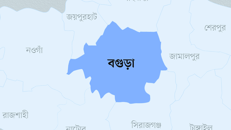 বগুড়া জেলার ম্যাপ