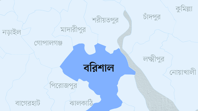 বরিশাল জেলার মানচিত্র