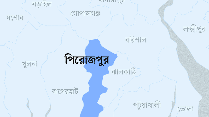 পিরোজপুর জেলার মানচিত্র