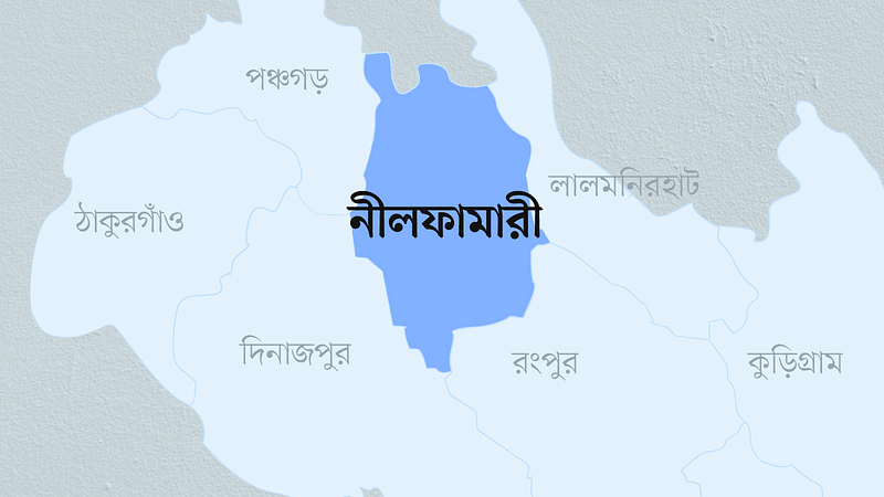 নীলফামারী জেলার মানচিত্র