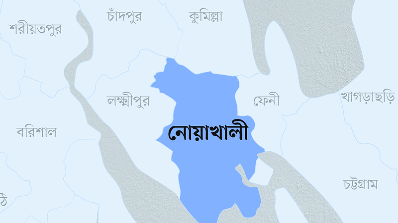 নোয়াখালী জেলার মানচিত্র