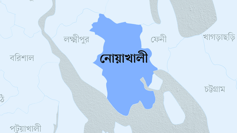 নোয়াখালী জেলার মানচিত্র