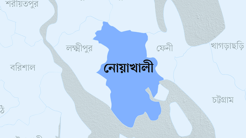 নোয়াখালী জেলার মানচিত্র