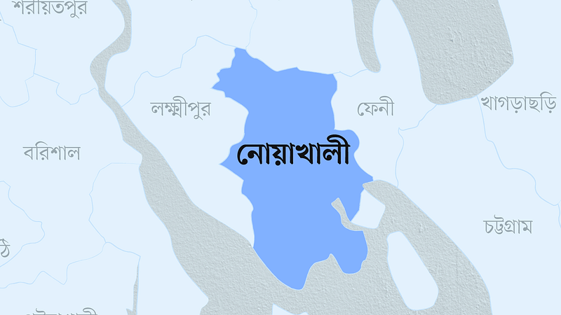 নোয়াখালী জেলার মানচিত্র