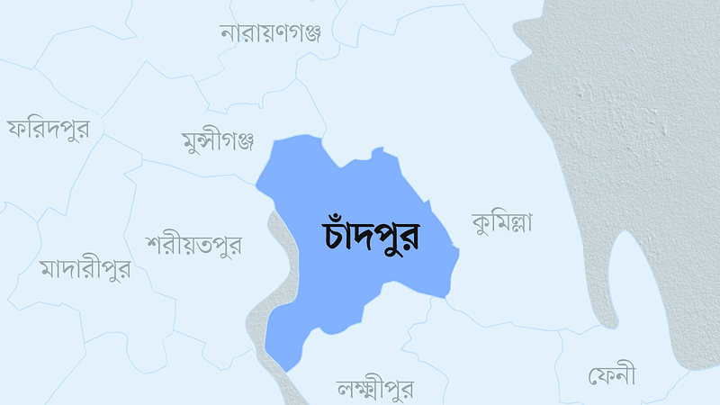 চাঁদপুর জেলার মানচিত্র