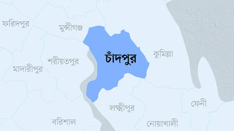 চাঁদপুর জেলার মানচিত্র