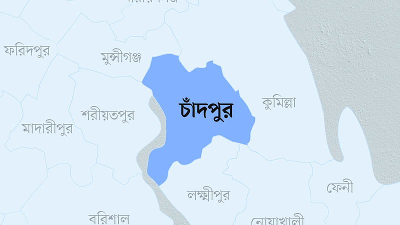 চাঁদপুর জেলার মানচিত্র