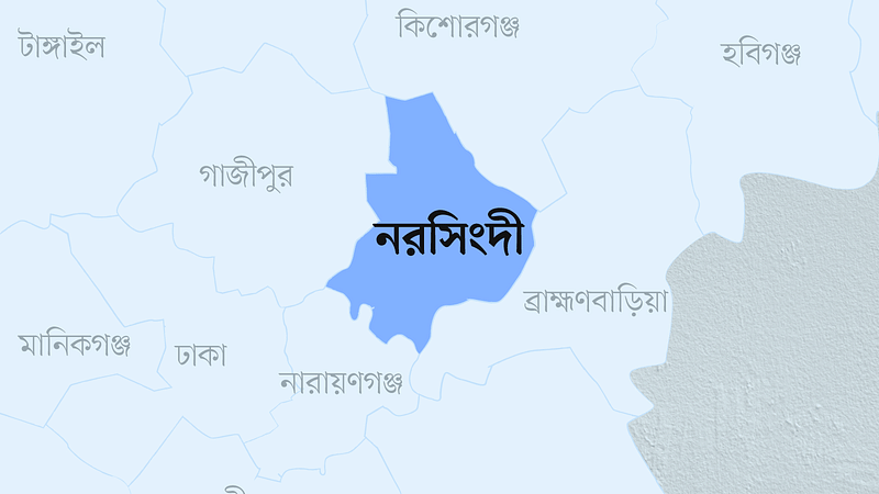 নরসিংদী জেলার মানচিত্র