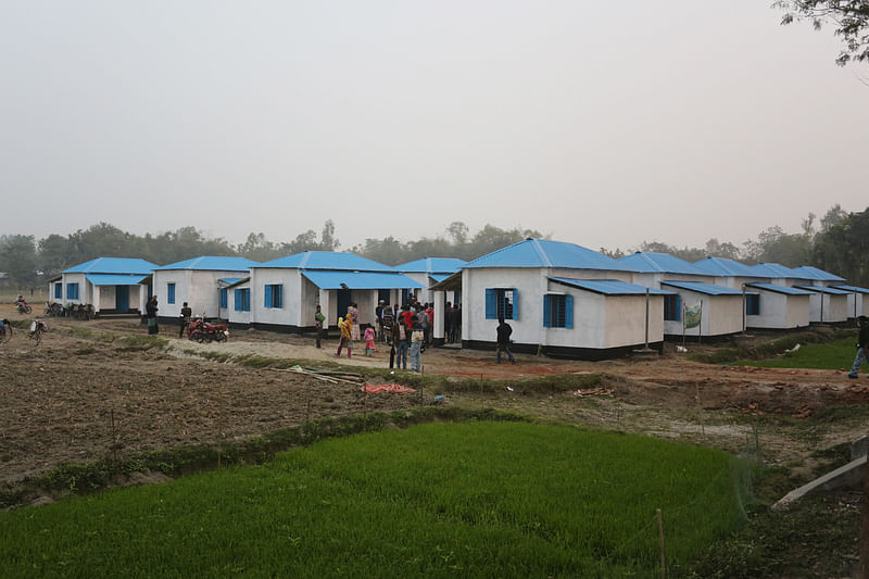 কুড়িগ্রামের রাজারহাটে নির্মিত আশ্রয়ণ প্রকল্প