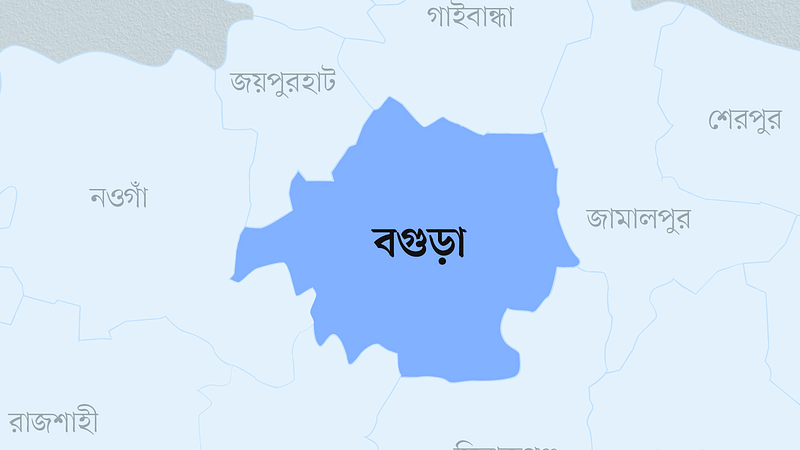 বগুড়া জেলার মানচিত্র