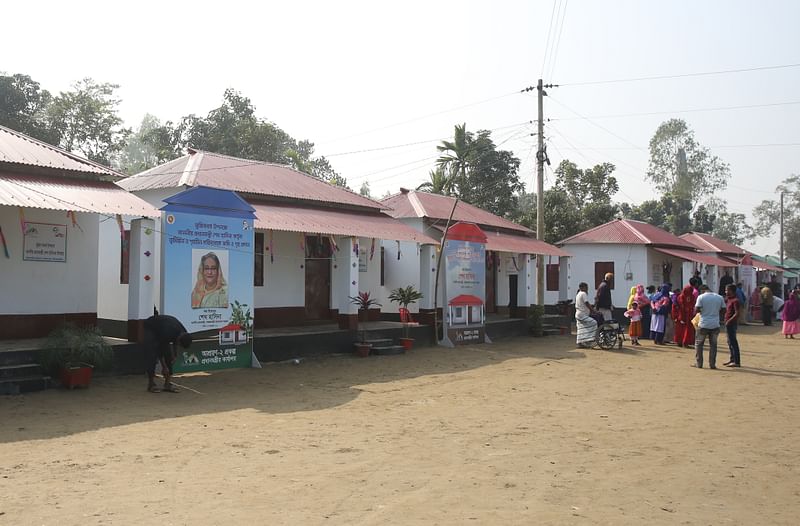 নীলফামারীর সৈয়দপুরে নির্মিত আশ্রয়ণ প্রকল্প