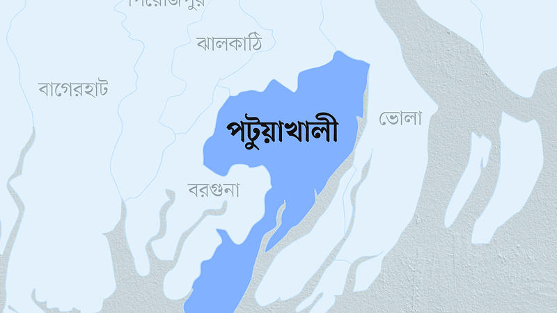 পটুয়াখালী জেলার মানচিত্র