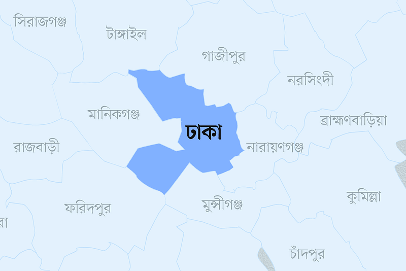 ঢাকা জেলার মানচিত্র