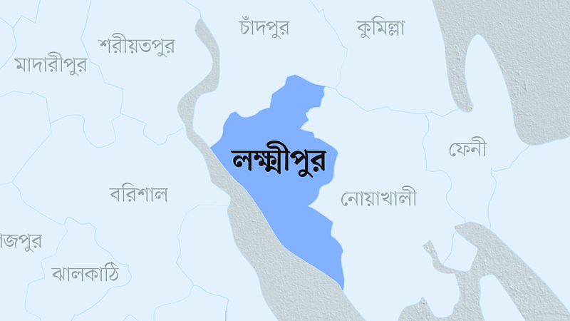 লক্ষ্মীপুর জেলার মানচিত্র