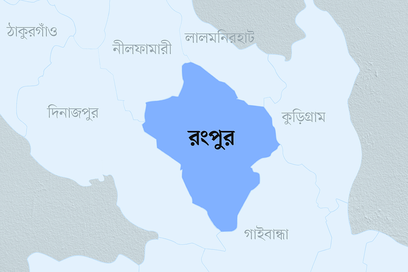 রংপুর জেলার মানচিত্র