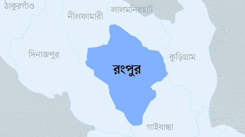 রংপুর জেলার মানচিত্র