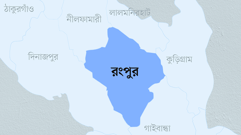 রংপুর জেলার মানচিত্র