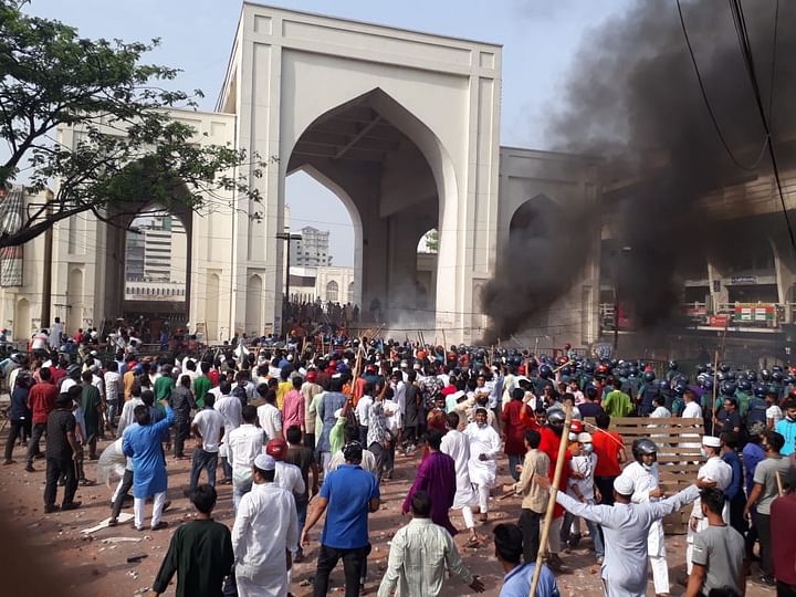 ভারতের প্রধানমন্ত্রী নরেন্দ্র মোদির ঢাকা সফরবিরোধী বিক্ষোভকে কেন্দ্র করে গত ২৬ মার্চ বায়তুল মোকাররম এলাকায় সংঘর্ষ হয়।