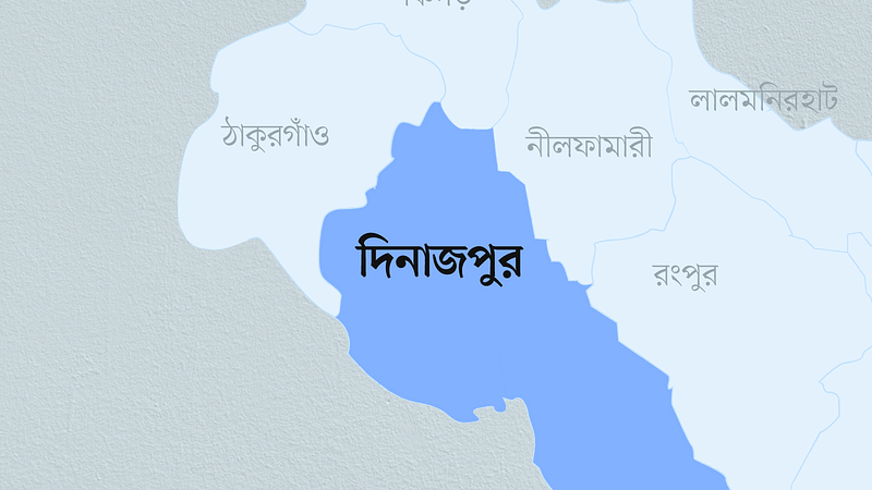 দিনাজপুর জেলার মানচিত্র