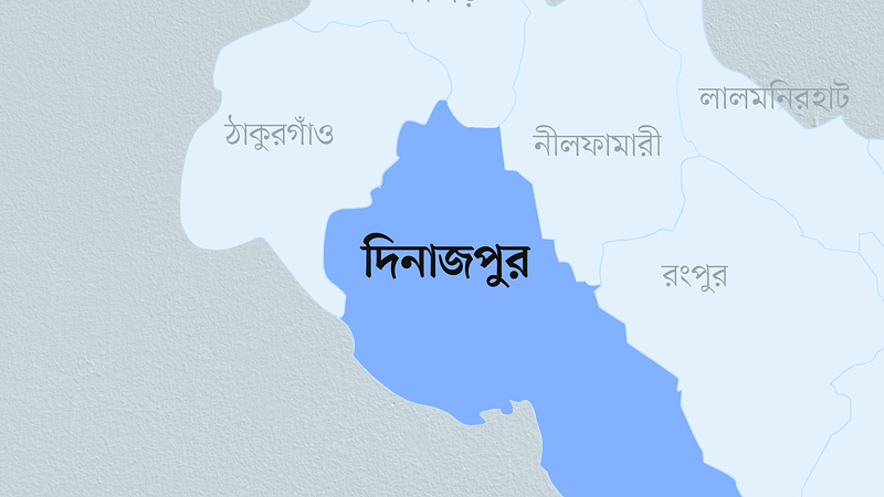 দিনাজপুর জেলার মানচিত্র