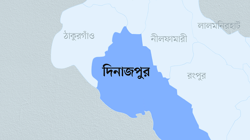 দিনাজপুর জেলার মানচিত্র