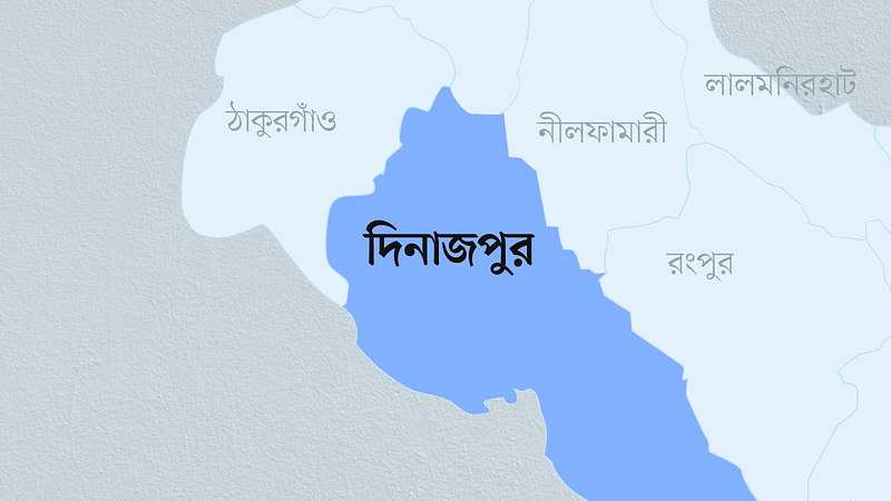 দিনাজপুর জেলার মানচিত্র