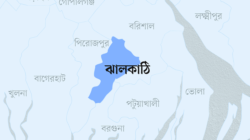 ঝালকাঠি জেলার মানচিত্র