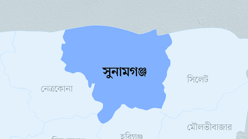 সুনামগঞ্জ জেলার মানচিত্র