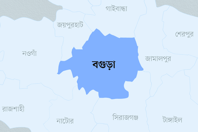 বগুড়া জেলার মানচিত্র