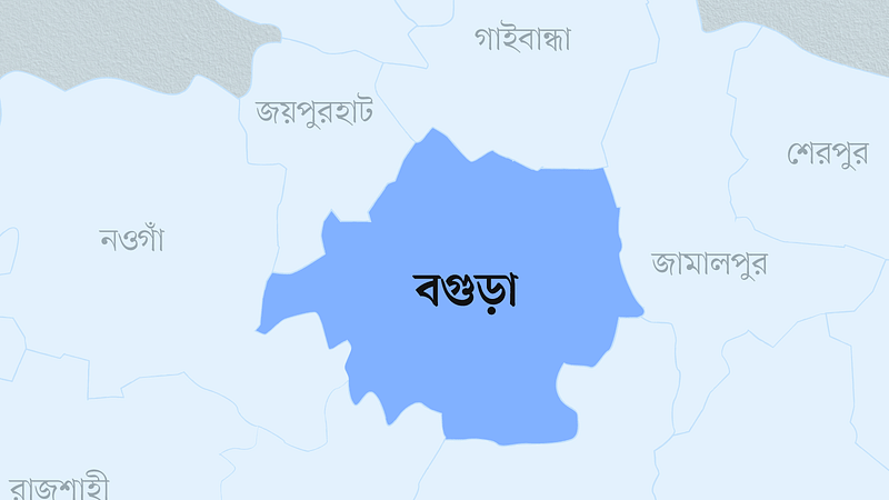 বগুড়া জেলার মানচিত্র