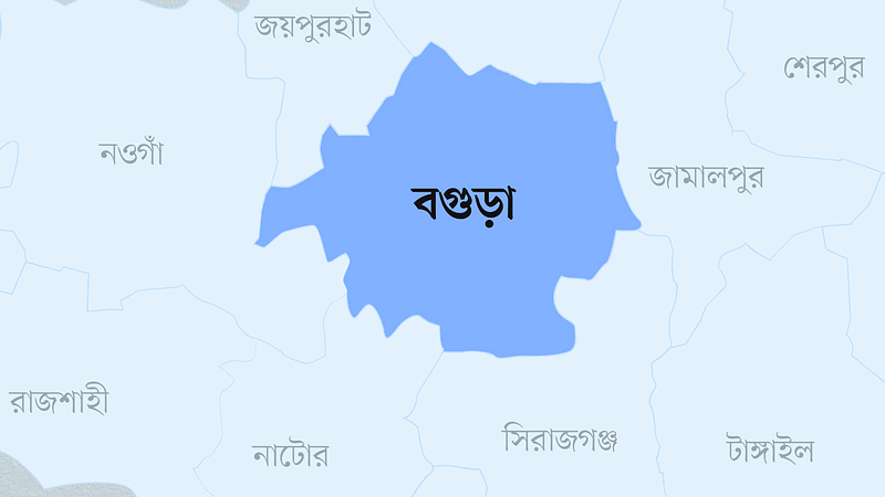 বগুড়া জেলার মানচিত্র