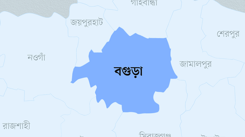 বগুড়া জেলার মানচিত্র