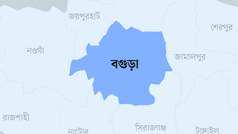 বগুড়া জেলার মানচিত্র