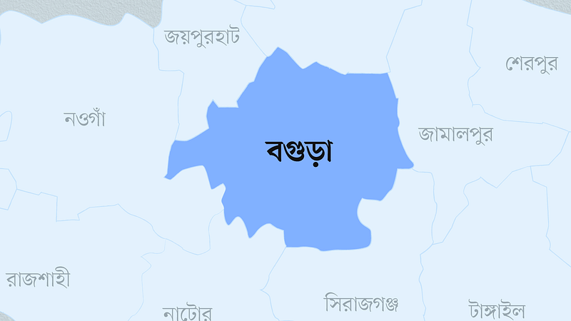 বগুড়া জেলার মানচিত্র