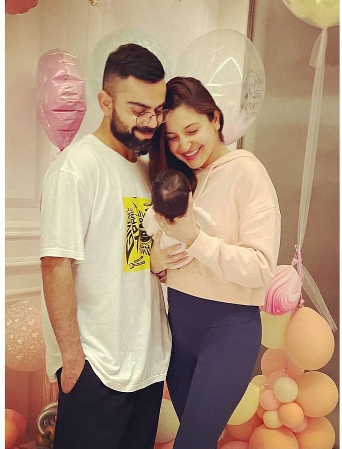 Virat Kohli, Anushka Sharma and their child Bamika.