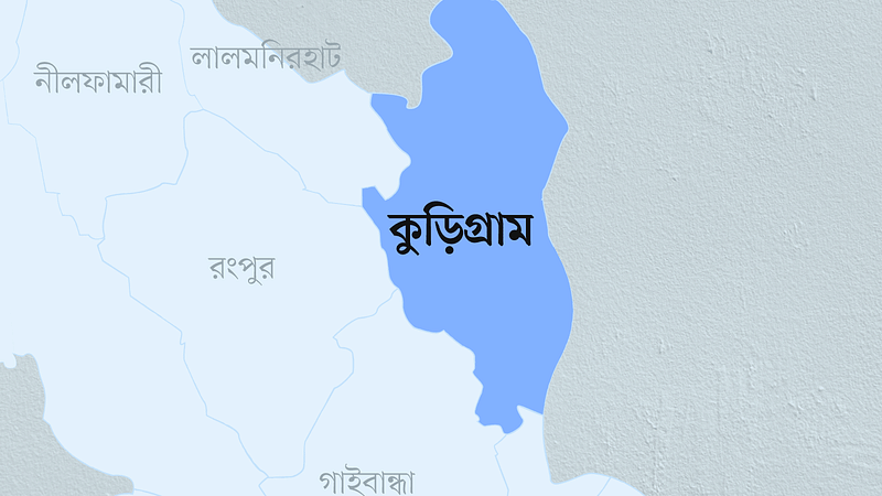 কুড়িগ্রাম জেলার মানচিত্র