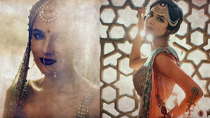 চরিত্রের প্রয়োজনে ক্যামেরার সামনে আগেও বধূর বেশ নিতে হয়েছিল অঙ্গিরাকে। ছবি: ইনস্টাগ্রাম