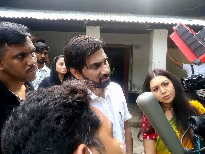 একটি ঈদ নাটকের শুটিংয়ে সজল ও প্রভা
