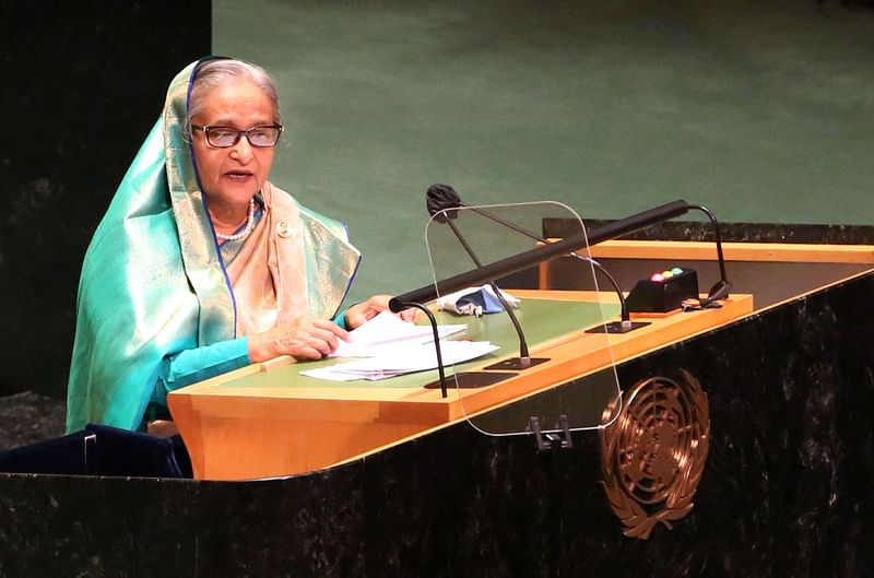 প্রধানমন্ত্রী শেখ হাসিনা জাতিসংঘের সাধারণ পরিষদের অধিবেশনে ভাষণ দেন।