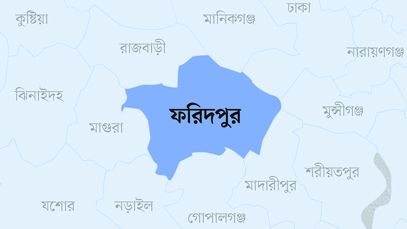 ফরিদপুর জেলার মানচিত্র