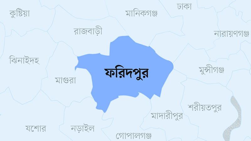 ফরিদপুর জেলার মানচিত্র