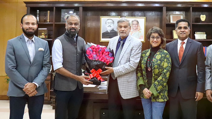 পরিকল্পনামন্ত্রী এম এ মান্নানের সঙ্গে সাক্ষাৎকালে বেসিস নেতৃবৃন্দ