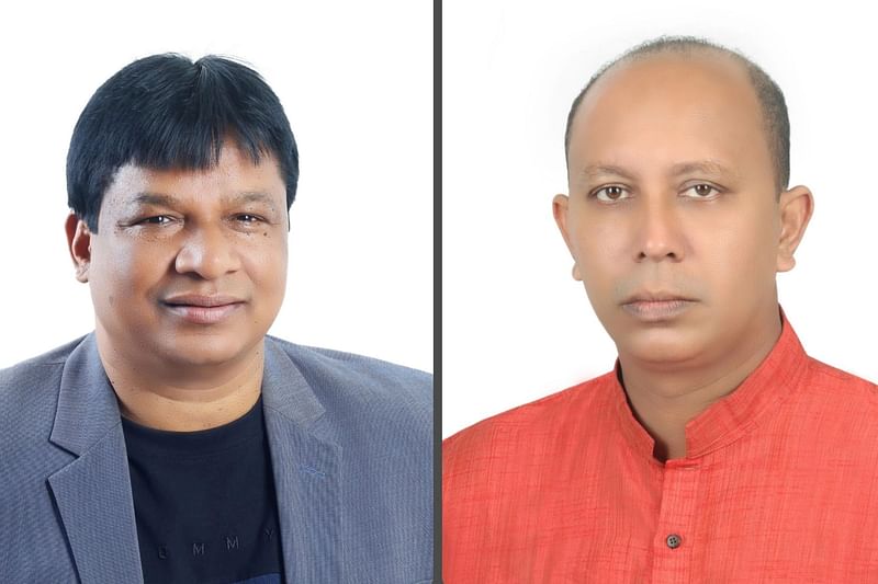 মঞ্জুর কাদের ওরফে মণি (বাঁয়ে) ও সৈয়দ রায়হান আহমেদ (ডানে)