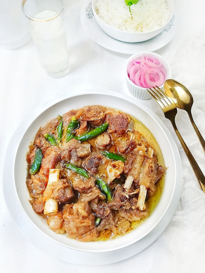 সিরকা দিয়ে খাসির মাংস