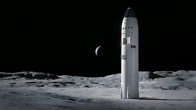 চন্দ্রাভিযানের জন্য স্টারশিপ নামের একটি বিশাল রকেট ও নভোযান তৈরি করছে এলন মাস্কের প্রতিষ্ঠান স্পেসএক্স, যা দেখতে এমন হবে