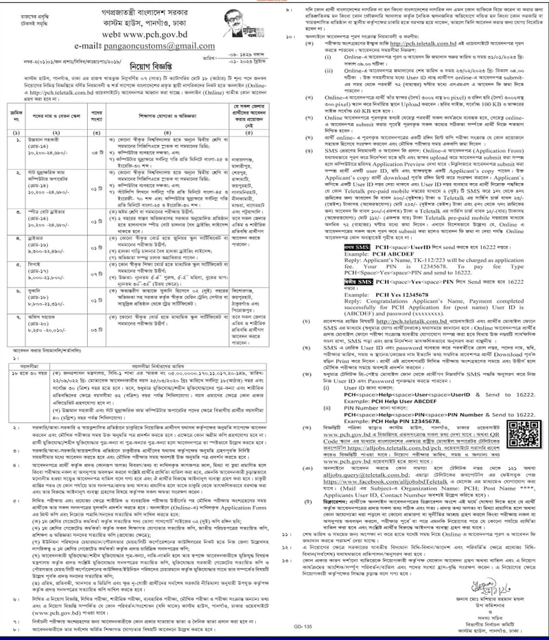 কাস্টম হাউসে একাধিক পদে চাকরির সুযোগ